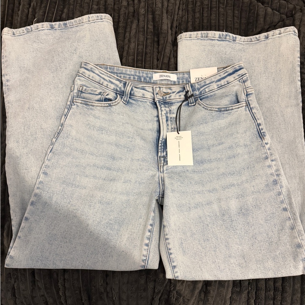 Zenana Outfitters Sky Blue Straight Leg Jeans